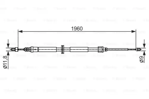 жило за ръчна спирачка BOSCH 1 987 482 432