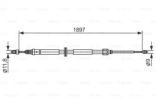 жило за ръчна спирачка BOSCH 1 987 482 433