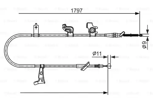 жило за ръчна спирачка BOSCH 1 987 482 434