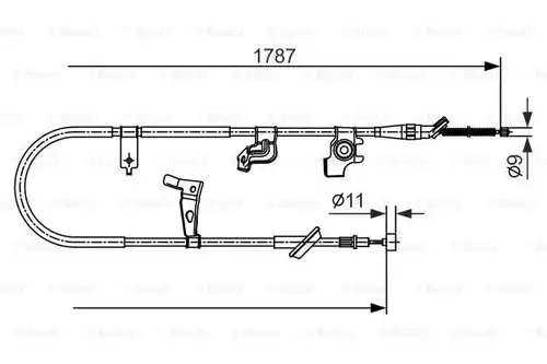 жило за ръчна спирачка BOSCH 1 987 482 435