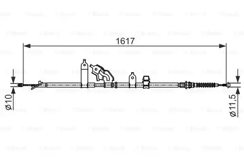 жило за ръчна спирачка BOSCH 1 987 482 441