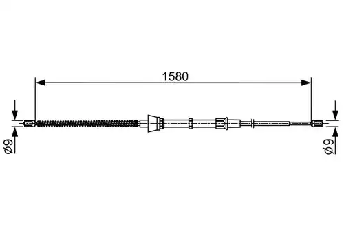 жило за ръчна спирачка BOSCH 1 987 482 446