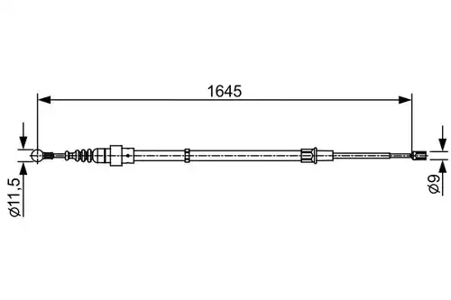 жило за ръчна спирачка BOSCH 1 987 482 451