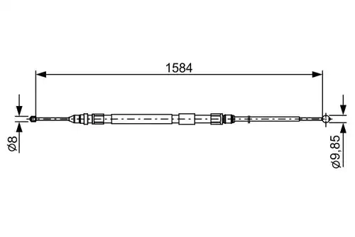 жило за ръчна спирачка BOSCH 1 987 482 491