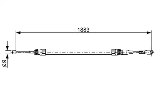 жило за ръчна спирачка BOSCH 1 987 482 497