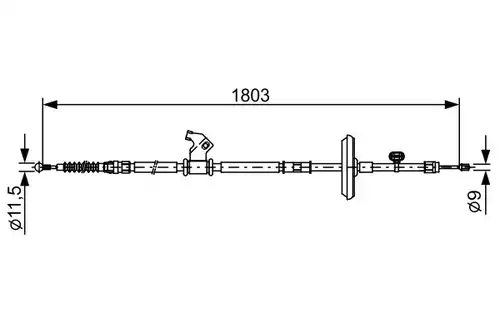 жило за ръчна спирачка BOSCH 1 987 482 508