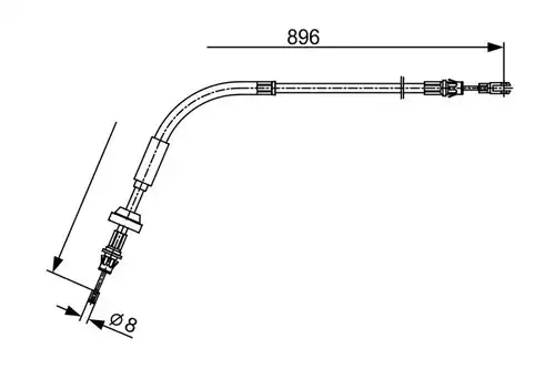 жило за ръчна спирачка BOSCH 1 987 482 543