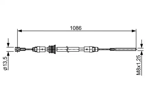 жило за ръчна спирачка BOSCH 1 987 482 547