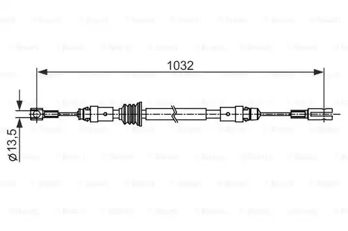 жило за ръчна спирачка BOSCH 1 987 482 548