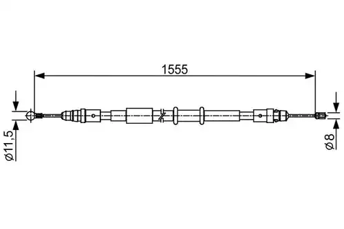 жило за ръчна спирачка BOSCH 1 987 482 552