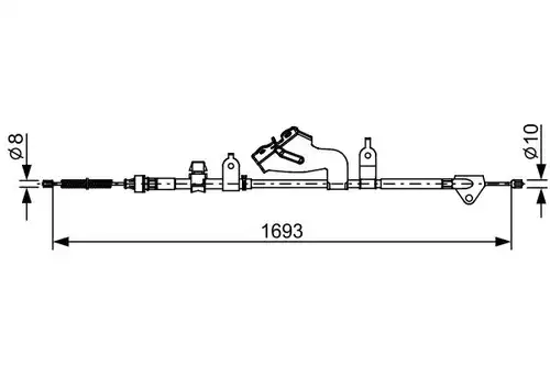 жило за ръчна спирачка BOSCH 1 987 482 657