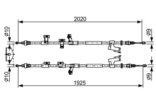 жило за ръчна спирачка BOSCH 1 987 482 709