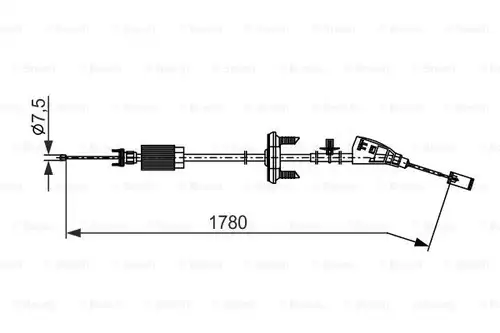 жило за ръчна спирачка BOSCH 1 987 482 796