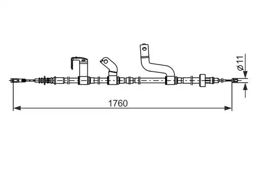 жило за ръчна спирачка BOSCH 1 987 482 842