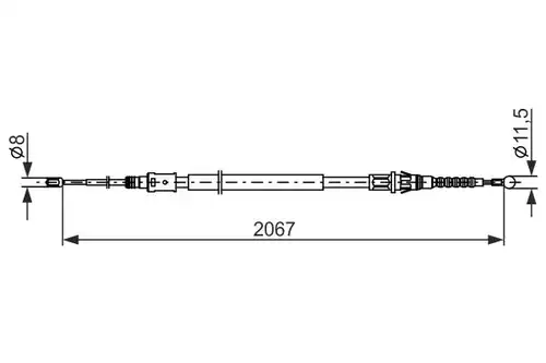 жило за ръчна спирачка BOSCH 1 987 482 869