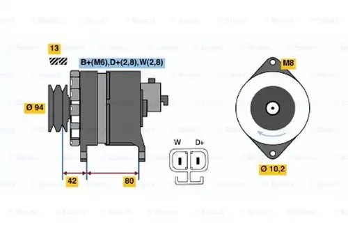 генератор BOSCH 6 033 GB4 008