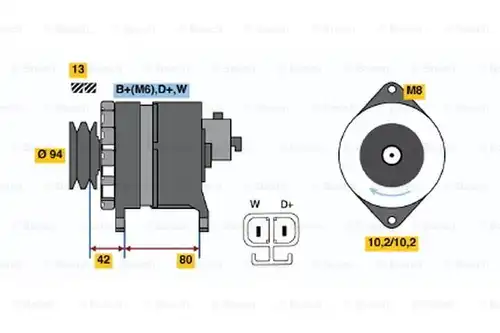 генератор BOSCH 6 033 GB4 020