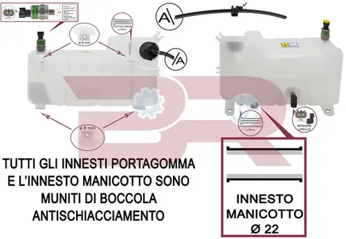 разширителен съд, охладителна течност BOTTO RICAMBI BRAC6545