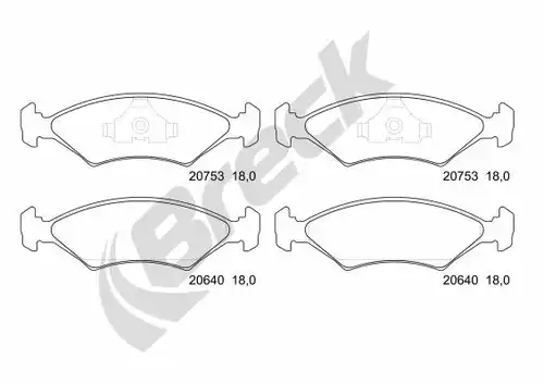 накладки BRECK 20753 00 701 00