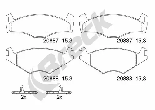накладки BRECK 20887 00 702 00