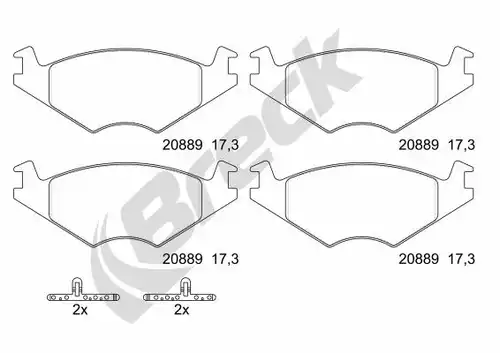 накладки BRECK 20889 00 702 00