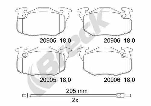 накладки BRECK 20905 00 702 10