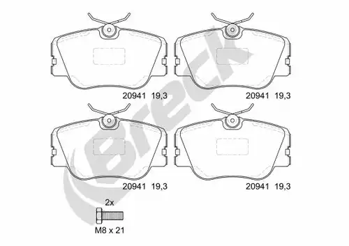накладки BRECK 20941 00 701 00