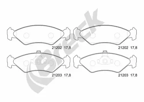 накладки BRECK 21202 00 702 00
