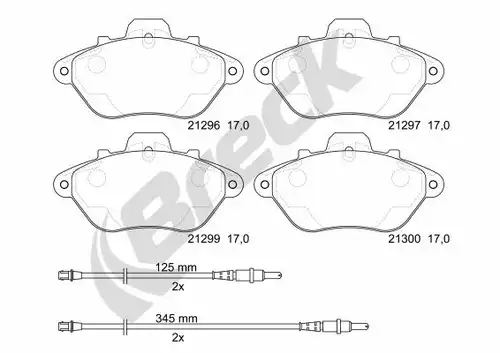 накладки BRECK 21296 00 701 10