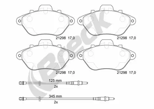 накладки BRECK 21298 00 701 10