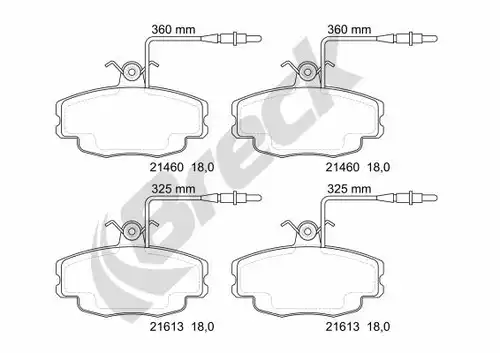 накладки BRECK 21460 00 702 10
