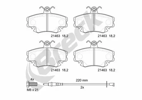 накладки BRECK 21463 00 702 10