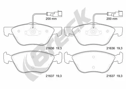 накладки BRECK 21636 00 701 10