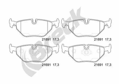 накладки BRECK 21691 00 702 00