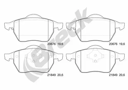 накладки BRECK 21848 00 701 00