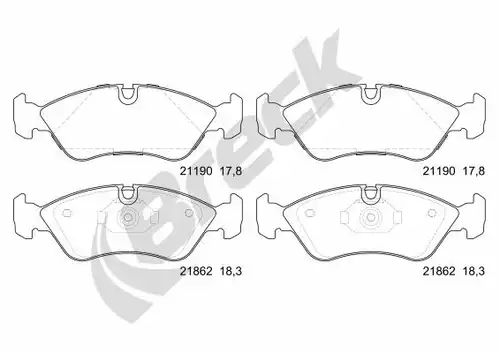 накладки BRECK 21862 00 701 00