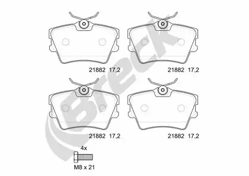 накладки BRECK 21882 00 704 00