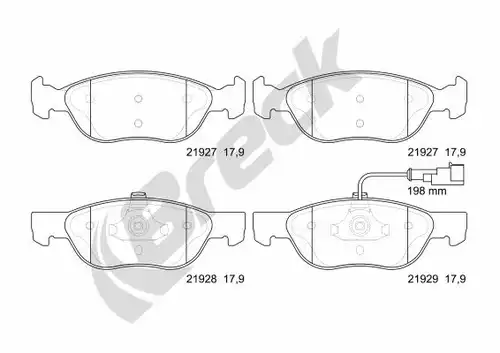 накладки BRECK 21927 00 702 10