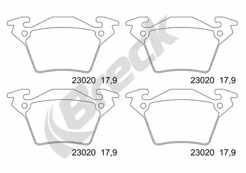 накладки BRECK 23020 00 704 00
