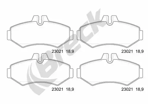 накладки BRECK 23021 00 704 20