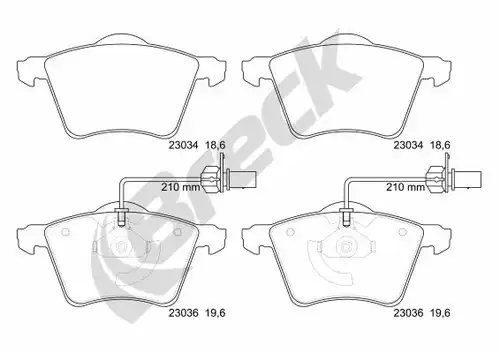 накладки BRECK 23034 00 703 10
