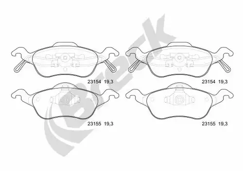 накладки BRECK 23154 00 702 00