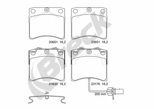 накладки BRECK 23176 00 703 10