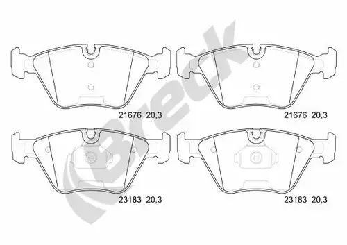 накладки BRECK 23183 00 701 00