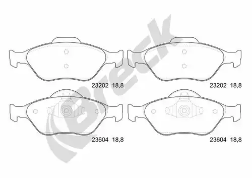 накладки BRECK 23202 00 702 00