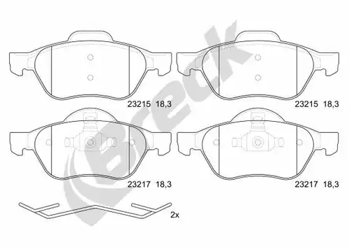 накладки BRECK 23215 00 701 00