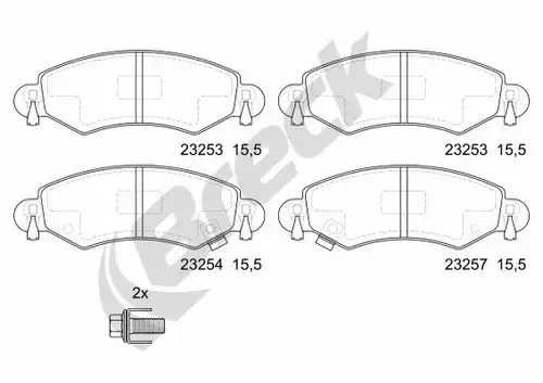 накладки BRECK 23253 00 702 10