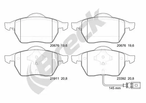 накладки BRECK 23392 00 701 10