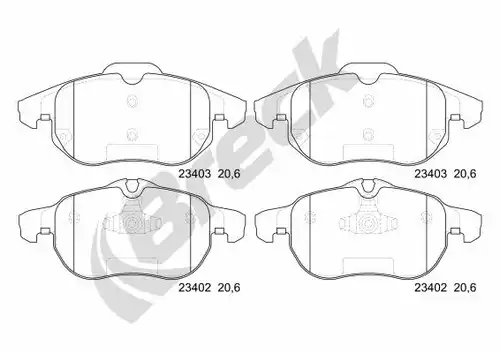 накладки BRECK 23402 00 701 00