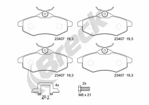 накладки BRECK 23407 00 702 00